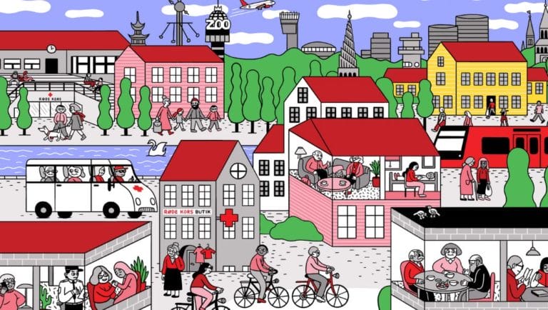 illustration af København